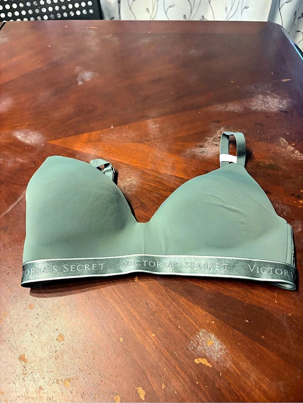 Victoria's Secret PINK Wear Everywhere Lightly Lined Wireless Bra Green 34D